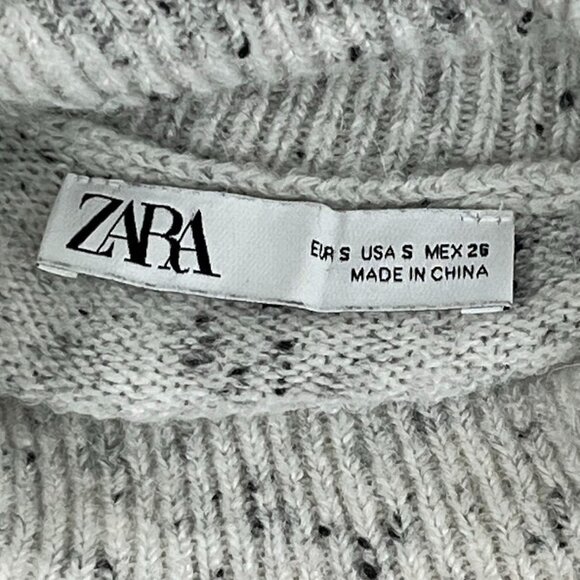 Zara Turtleneck Pullover Sweater Oversized Cozy Academia Winter Preppy S - Picture 5 of 5